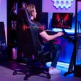 thumbnail image 2 of LUCKLIFE Gaming Chair with Speakers Bluetooth and Footrest in Home PU Leather Office Chair, Purple, 2 of 8