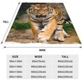 thumbnail image 2 of Tiger Forest Blanket Jungle Bengal Tiger Gifts Soft Warm Lightweight Blanket for Aduts Men Boys Tiger Lovers Valentines Birthday Bedroom Bed Sofa Decor 40"x50", 2 of 5
