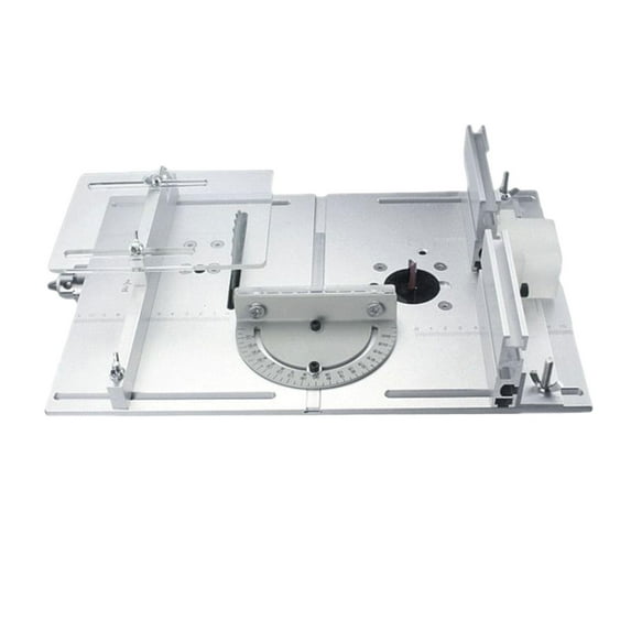 Wood Router Plate Sliding Fence Trimming Machine Multifunctional Router Milling Woodworking Wood Router Working Benches Wood Router Trimmer , Argent