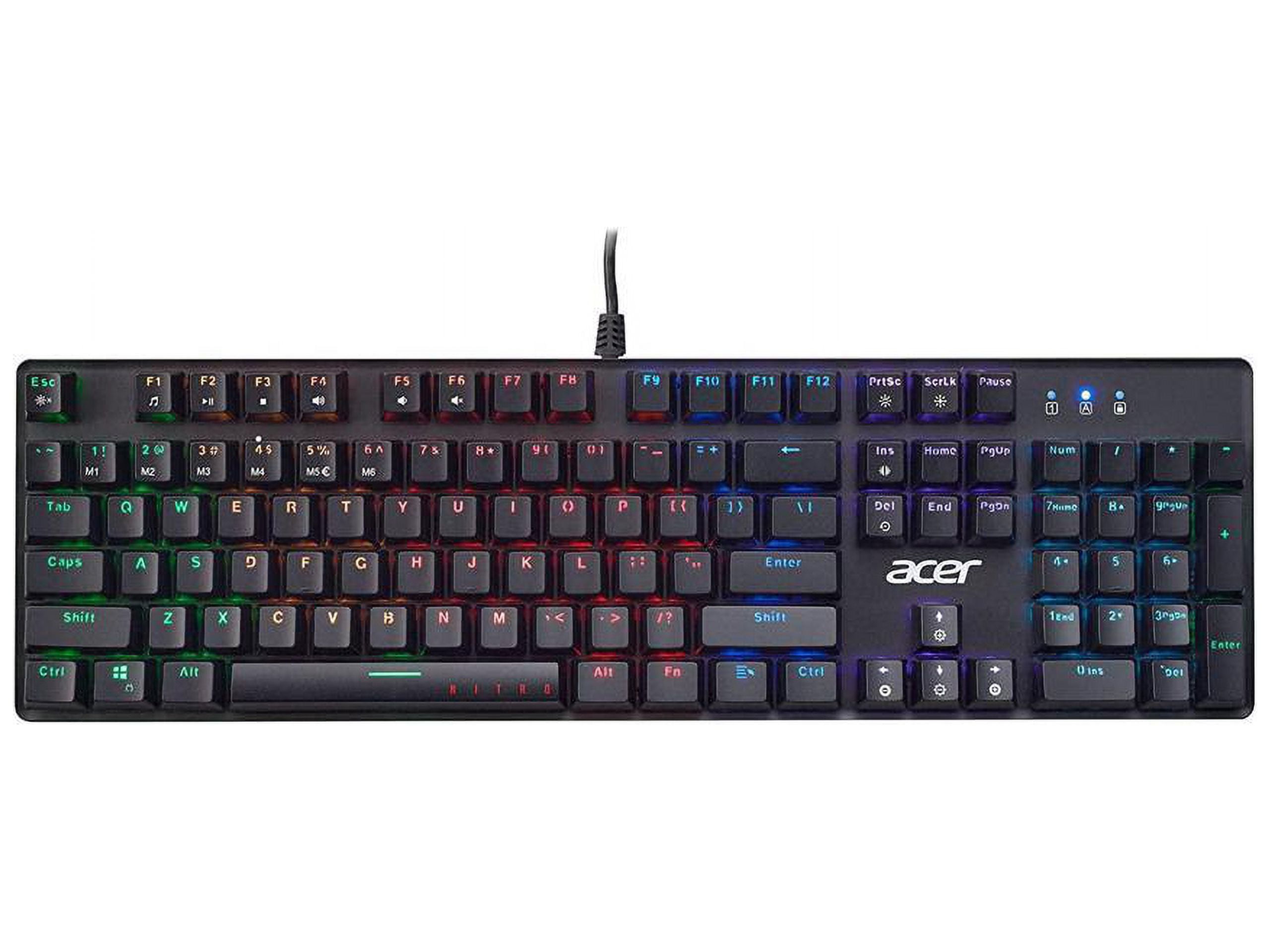 Acer Nitro Gen 2 Wired Gaming Keyboard - RGB Illuminated Keyboard GP.KBD11.043