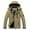 Khaki, variant on Men Warm Waterproof Windbreaker Hooded Raincoat Snowboarding Jackets