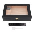 thumbnail image 2 of Humidor Cigar Case, Transparent Acrylic Top Cigar Desktop Box  For 20  For Gifting, 2 of 8