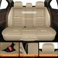 thumbnail image 5 of DIKSOAKR Leather Car Seat Cover Fit for Toyota Highlander 2008-2025 Faux Leather Car Seat Protector Vehicle Cushion Covers Compatible Airbag Waterproof Full Set 5 Seats Beige, 5 of 7