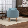 thumbnail image 4 of VINCIGO Wood Frame Armchair,  Modern Accent Chair Lounge Chair for Living Room, 4 of 8