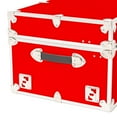 thumbnail image 5 of Rhino Trunk & Case XXL Leather Embossed Vinyl Trunk with Removable Wheels, College, Home & Office Storage 36"x18"x18" (Red), 5 of 5