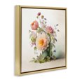 thumbnail image 2 of Stupell Industries Transitional Spring Floral Bouquet Gold Floating Frame Canvas Art, 18 x 18, by Leah McLean, 2 of 7