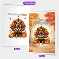 thumbnail image 2 of Happy Thanksgiving Chinese Shar-Pei Turkey Costume Pumpkins Autumn Leaves 5x7in Folded Greeting Card Dog Lover Single Note Card with Envelope - 13014, 2 of 5