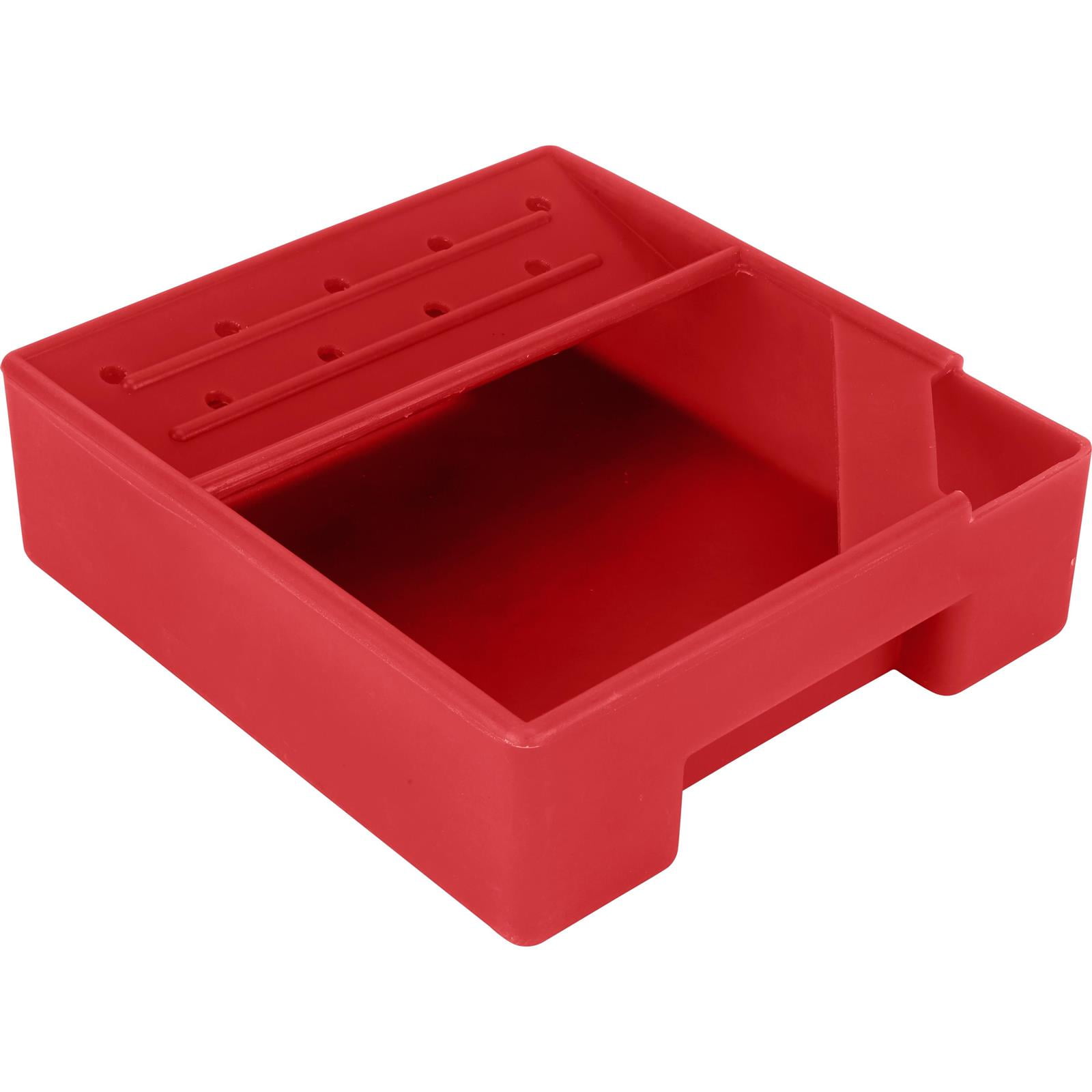 Speedway Motors Plastic 5 Quart Oil Drain Drip Pan for Quick Change Rear Axle Units Rotomolded HDPE with Angled Gear Shelf Handles and Molded Drain Spout