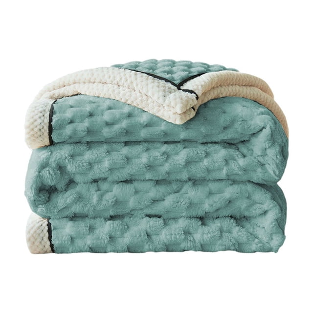 Manta de franela extragruesa de doble capa, cálida y acogedora, ideal para la cama, el sofá o la siesta en la oficina. Funda de microfibra suave para uso en interiores.