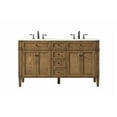 thumbnail image 3 of 60 inch double bathroom vanity in driftwood, 3 of 8