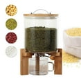thumbnail image 2 of 5L Cereal Dispenser Flour Rice Storage Container Glass Tank W/ Lid Measuring Cup, 2 of 12