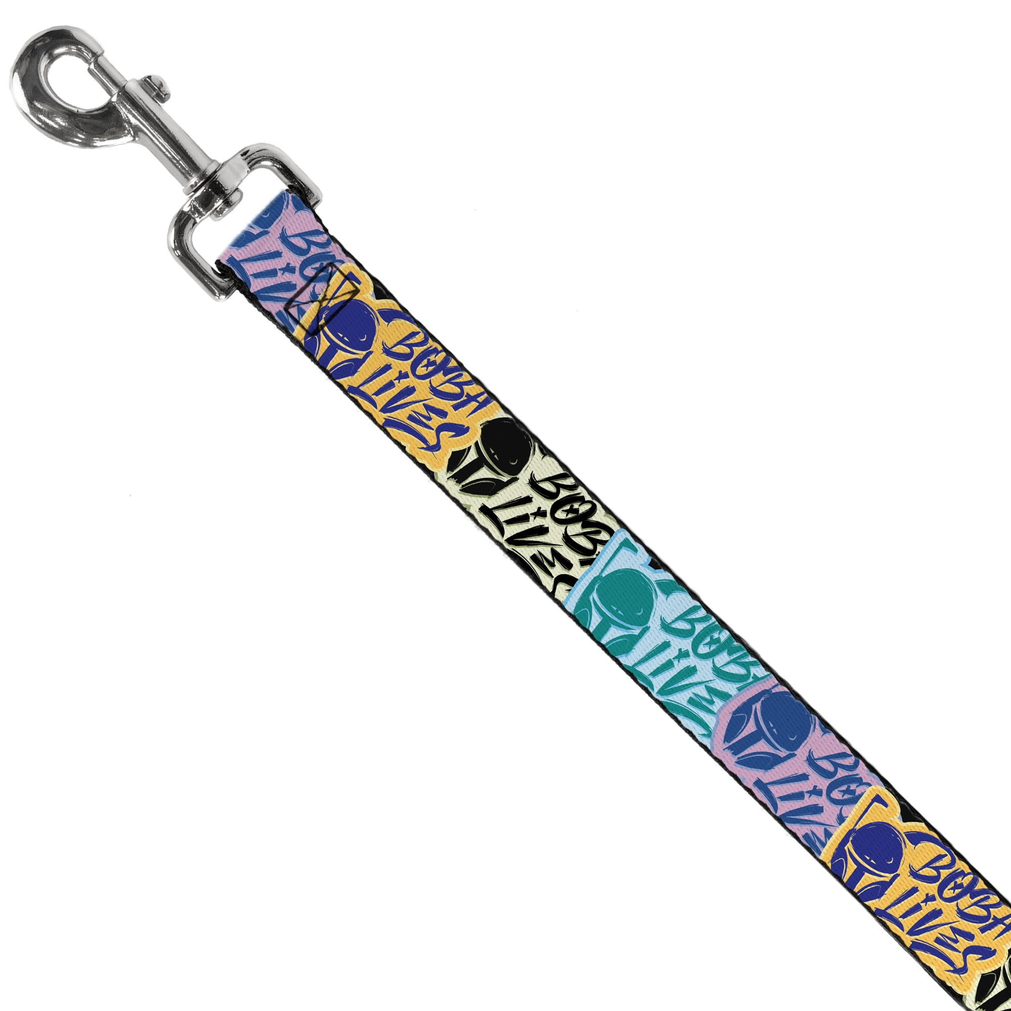 Star Wars Pet Leash, Dog Leash, Boba Fett Boba Lives Graffiti Stacked Multi Color, 6 Feet Long 1.0 Inch Wide