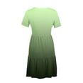 thumbnail image 4 of Sakmal Midi Summer Dresses for Women Green Vacation T Shirt Dress Short Sleeve A Line Dresses with Pockets, 4 of 6