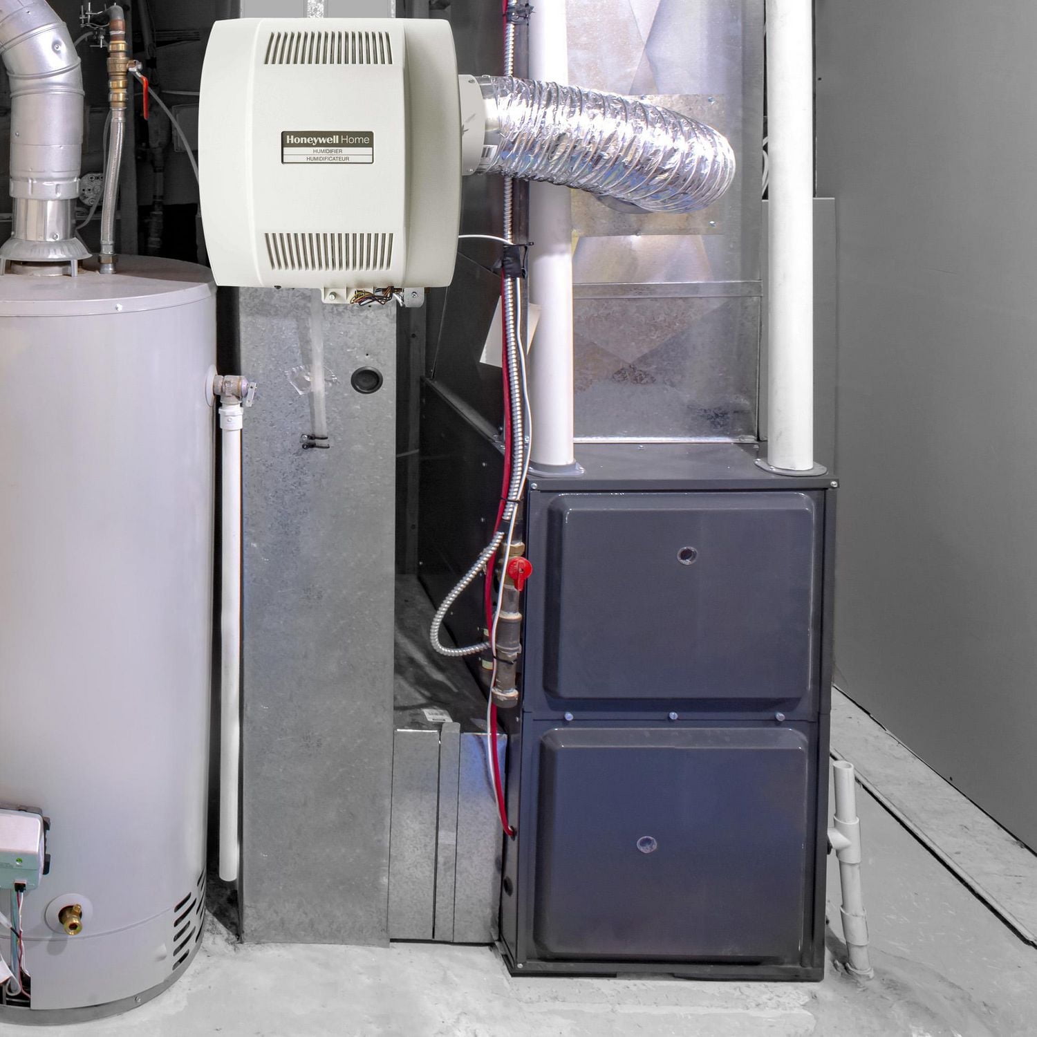 Humidificateur alimenté par ventilateur Honeywell Home avec kit d'installation