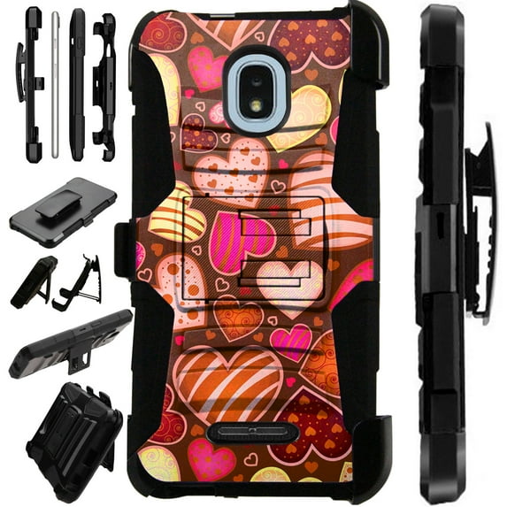 WORLD ACC LuxGuard Holster Compatible with Wiko Ride | AT&T Radiant Core | Cricket Icon Case Armor Hybrid Phone Cover