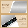 thumbnail image 4 of KitGody Food Scale, Baking Food Gram Scale, 11 lbs Kitchen Scale with Multiple Measurement Units, Tare Function, LCD Display, Stainless Steel, Waterproof and Dustproof, 4 of 7