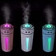 thumbnail image 2 of Humidificador de aire para coche, difusor de aceites esenciales de 260 ml con luz LED nocturna y USB, humidificador Happy Cup, difusor de aroma para coche (blanco), 2 of 7