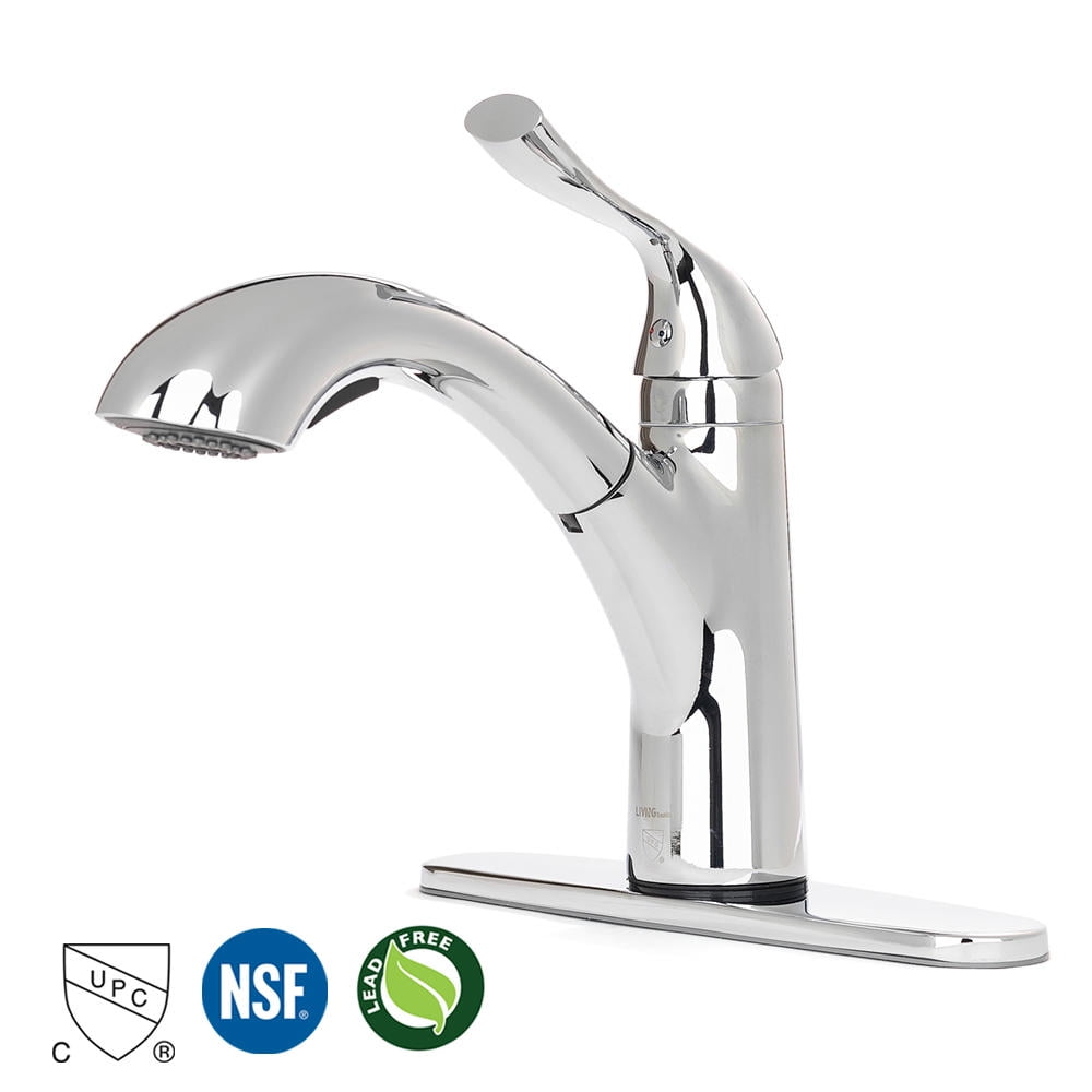 Livingbasics Single Handle Pull Out Kitchen Sink Faucet Single