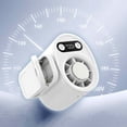thumbnail image 6 of Leeye SQ03 Waist Clip Fan with Ice Cooling, Rechargeable Portable Personal Air Cooler with 199 Speeds & LED Lights, Hands Free Bladeless Wearable Fan for Work Camping Outdoor, White, 6 of 6