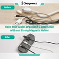 thumbnail image 5 of Chargeworx Magnetic Cord Holder, 12 Magnetic Cable Clips Included | Cable Management Desk Organizer, Strong Magnet Office Desk Accessories, Cable Organizer, Wire Management (4-PK Gray), 5 of 8