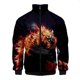 thumbnail image 3 of Chaquetas con estampado de tigre en 3D para hombre, chaqueta informal de manga larga a la moda, ropa de calle transpirable, abrigos holgados y cómodos con cremallera, 3 of 5