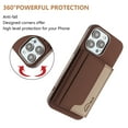 thumbnail image 3 of Allytechgroup Case for Apple iPhone 16 Pro Max, 2-in-1 Detachable Card Holder Magnetic RFID Blocking Wallet [Compatible with MagSafe] Stand PU Leather Cover with Credit Card Slots/Cash Slot, Brown, 3 of 13