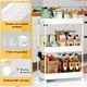 thumbnail image 2 of Carrito de Almacenamiento con Ruedas para Organización, Estante Móvil de 3 Niveles, Organizador de Baño, Carrito Utilitario para Cocina, Baño, Lavandería (Grande, Blanco), 2 of 8