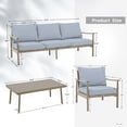 thumbnail image 7 of 4-Piece Aluminum Patio Furniture Set, Rustproof Outdoor Conversation Set with 3-Seat Sofa, Armchairs and Coffee Table, 7 of 7