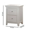 thumbnail image 3 of Contemporary Style Wood and Metal Nightstand with 2 Drawers White - Saltoro Sherpi, 3 of 5