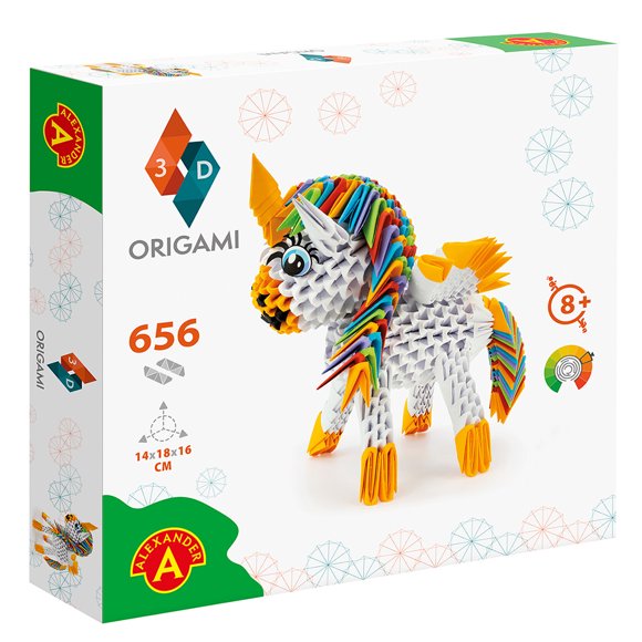 Papel para Manualidad Origami 3D Unicornio Alexander A 2556-O
