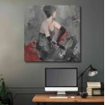 thumbnail image 5 of Luxe Metal Art 'Beautiful Gaze I Neutral' by Albena Hristova, Metal Wall Art, 36"x36", 5 of 9
