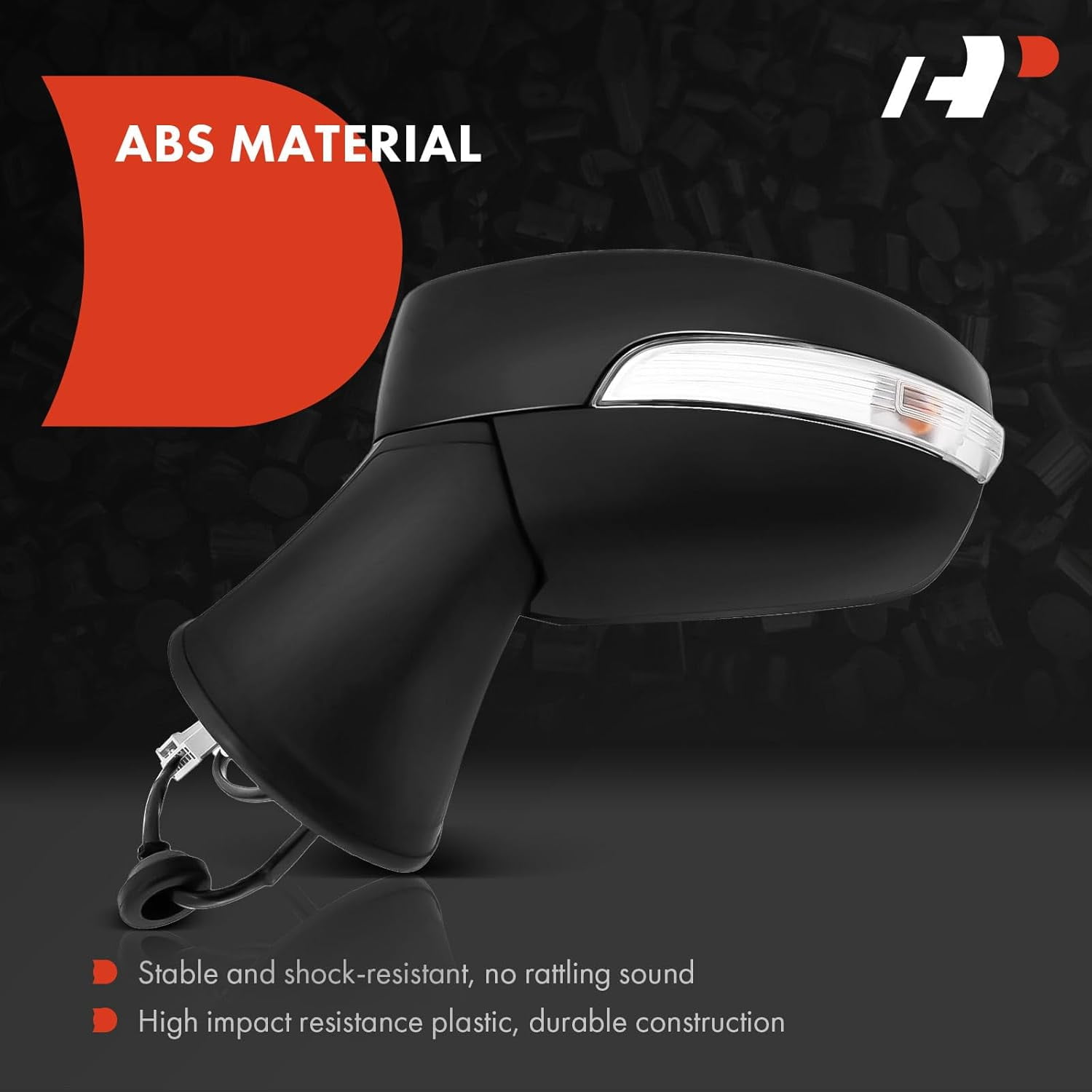 A-Premium Driver Side Power Door Mirror - Compatible with Ford EcoSport 2018 2019 2020 2021 2022 - Non-Heated Manual Folding Black Outside Rear View Mirror w/Turn Signal - Replace# GN1Z17683C
