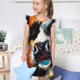 thumbnail image 4 of Vsdgher Vache pour Filles Chemises de Nuit Manches Courtes à Volants Robe de Nuit Pyjama pour Fête Pyjama-TTG, 4 of 6