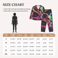 thumbnail image 4 of Lsque Neon Gothic Skull Moon Pattern Long Sleeve Pajama Set for Women - Soft 2-Piece Sleepwear and Loungewear Set with Pockets, Comfy Nightwear-Small, 4 of 7