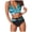 C-Green317, variant on Women's 2 Piece Bikini Set Floral Cross-Back Swimsuits Deep V Neck Top With High Waisted Briefs Bottoms Trendy Beachwear