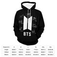 thumbnail image 6 of Kpop BTS Hoodie Unisex 3d Novelty Hoodies Graphic Hoodies Pullover Sweatshirts For Men Women Teen L, 6 of 7
