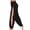 Black, variant on Women's Sporty High Slit Bohemian Harem Yoga Pants
