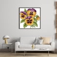 thumbnail image 3 of Kit Punto Cruz Con Flores Impresas 14 Quilates Bordado Parcial Pensamiento (17x17 Cm), 3 of 9