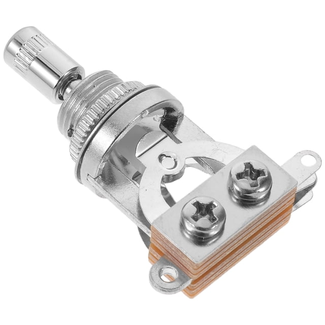 BESTYASH Interruptor De Para Guitarra Eléctrica Con Tapa Cilíndrica Color Plata