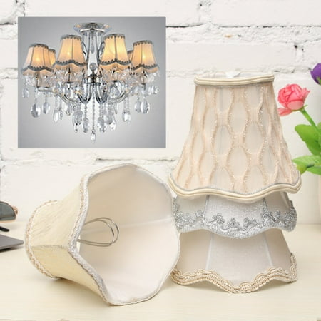 Vintage Small Lace Lamp Shades Textured Fabric Ceiling Chandelier Light Covers