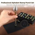 thumbnail image 3 of 27 PCS Alphabet Stamp Punch Set, Professional Capital Letter Stamp Punch Set, Leather Craft Letter Stamping Tools, Imprinting Letter Stamp 6mm, Leather Art DIY Craft Tool Kit, 3 of 7