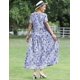 thumbnail image 4 of Vestido YESNO, casual, holgado, bohemio, floral, largo, largo, 2XL EJF, 4 of 6