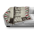 thumbnail image 3 of Pisa Soft Flannel Fleece Throw Blanket, Vintage Style Illustration of Italian Landmark with Lines in Country Flag Colors, Cozy Plush for Indoor and Outdoor Use, 50" x 70", Multicolor, by Ambesonne, 3 of 6