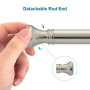 AmazerBath Shower Curtain Rods Tension Adjustable , 42-72 inches Rust-Resistance Shower Curtain Rods for Bathroom, Spring Tension Shower Rods No Drill, Nickel