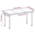 thumbnail image 4 of vidaXL 5 Piece Garden Dining Set with Cushions Poly Rattan and Glass, 4 of 4