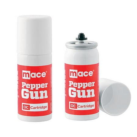 Mace Pepper Gun Refill Cartridges, 2-Pack OC Pepper