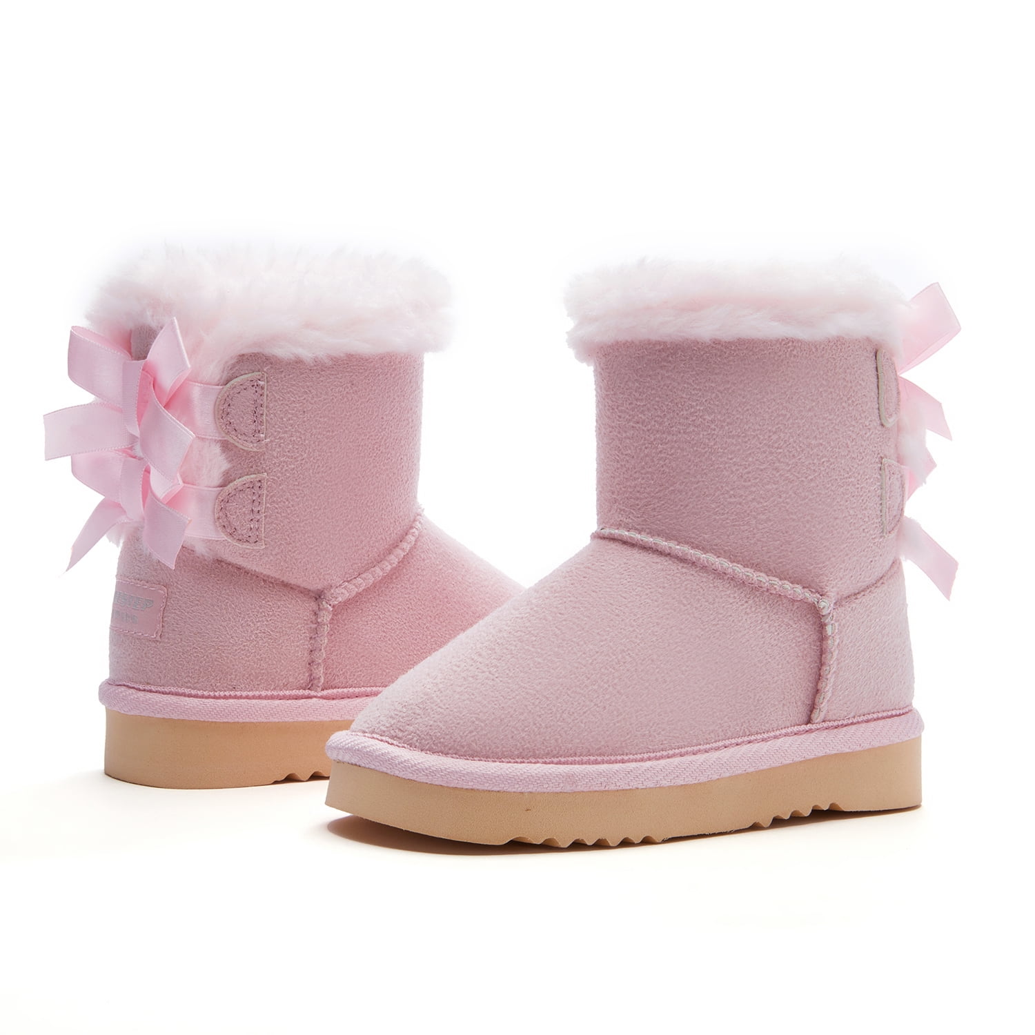 Weestep Girls Toddler Little Kid Warm Fur Winter Ankle Flat Snow Boot