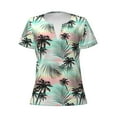 thumbnail image 2 of Uemuo Tropical Summer Palm Drawing Women's Deep V-Neck Low Cut Tops - Casual Loose Fit with Stainless Steel Loop, Soft, Breathable, Perfect for Office, Travel, and Daily Wear-X-Large, 2 of 5