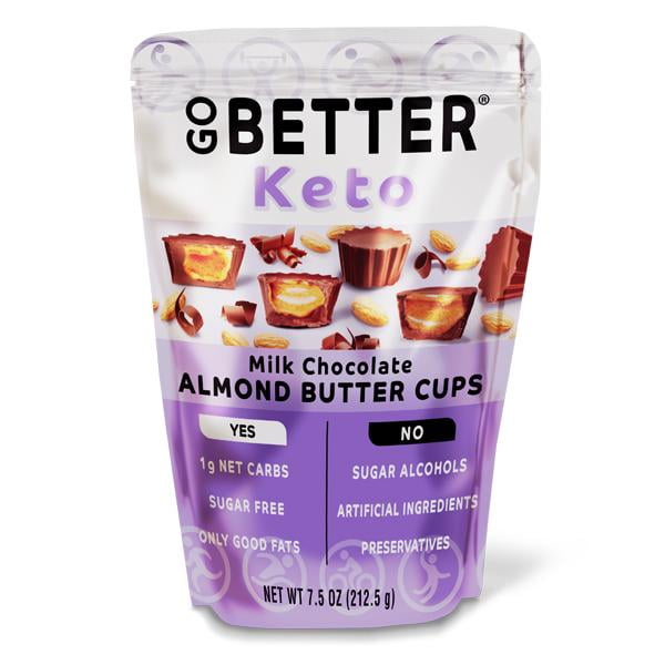 Go Better Milk Chocolate Keto Cups Almond Butter