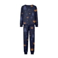 thumbnail image 4 of Halloween Pajamas, Deep Navy Matching Family Pajamas Ghost Pumpkin Long Sleeve 2 Piece Pj Set Soft Sleepwear Nightwear Loungewear Classic Coordinated Family Wear, 4 of 6